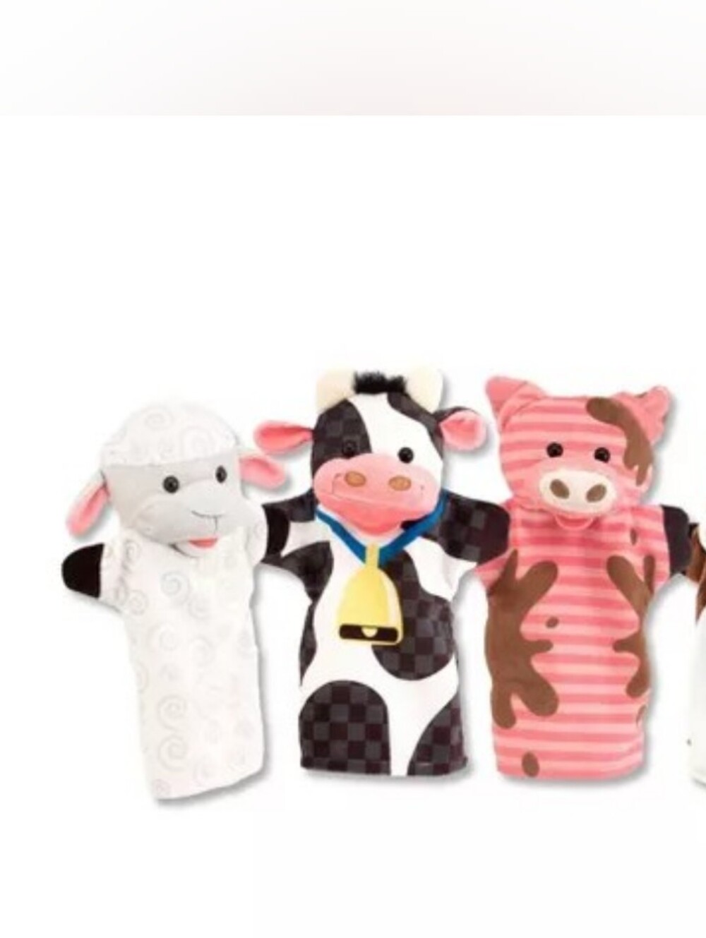 Melissa & Doug Farm Friends Puppet Set Cow Pig Horse Sheep Montessori Waldorf